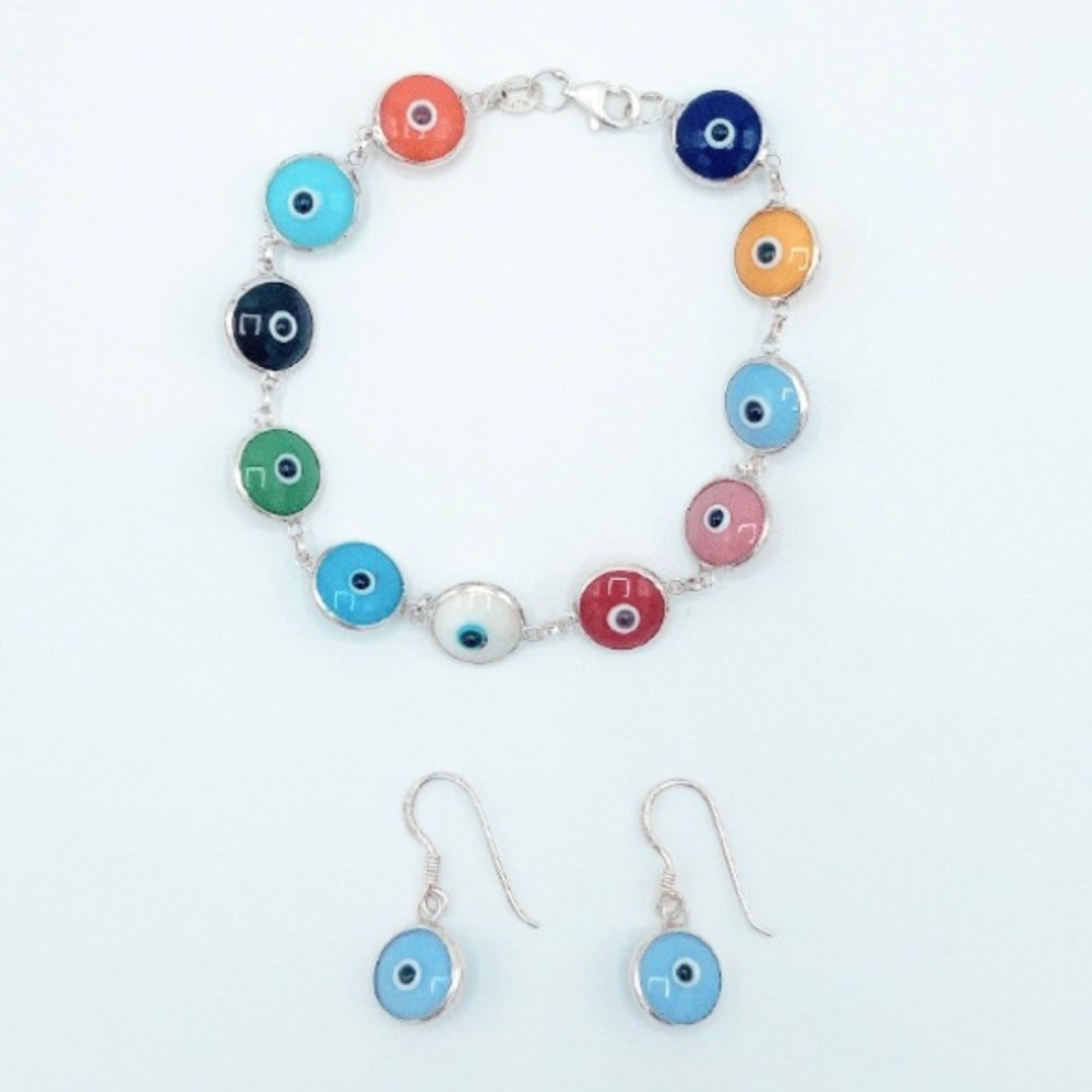Sterling Silver Bracelet & Earrings Set